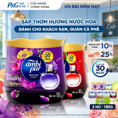 Combo 2 Sáp Thơm AMBI PUR Hương Thơm Thư Giãn 180G - Sáp Thơm Phòng Ngủ, Nhà Vệ Sinh, Phòng Khách, Bếp