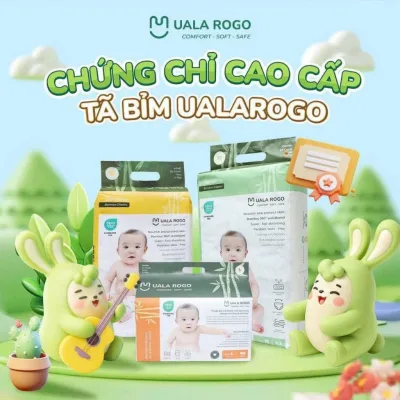 Tã bỉm Ualarogo sợi tre mềm mại siêu thấm hút chống tràn đủ size