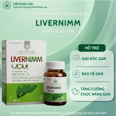 THỰC PHẨM BVSK LIVERNIMM - Hỗ trợ giải độc gan, bảo vệ và tăng cường chức năng gan - Hộp 30 viên nén