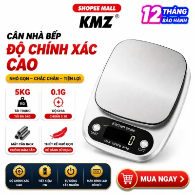 Cân tiểu ly điện tử 5.0Kg 0.1g KMZ C105 - chính xác từng 0.1 gam, hàng chính hãng BH 1 năm