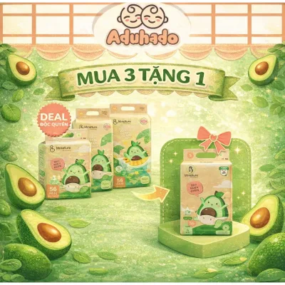 Bỉm BB Nature / BB Care Plus COMBO 3 TẶNG 1 cho bé đủ size Từ NB- 3XL