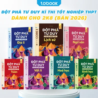 Sách - Đột Phá Tư Duy Ôn Thi THPT Quốc Gia 2026 Môn Toán Văn Anh Lý Hoá Dành Cho Học Sinh Lớp 12