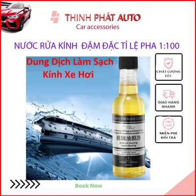 Nước Rửa Kính Ô Tô Đậm Đặc Tinh Chất Màng Dầu Kính 180ml -Dung Dịch Rửa Kính Bảo Dưỡng Xe