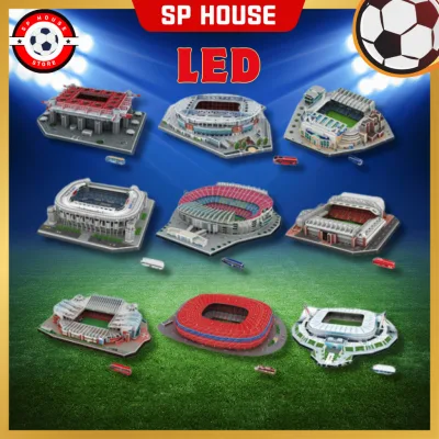 Mô hình sân vận động Bóng đá lắp ráp 3D tặng kèm LED - SPhouse