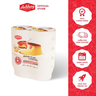 Bánh Flan Caramel Truyền Thống Mềm Mịn 54g - Lốc 6 hoặc 10 hộp - Ánh Hồng