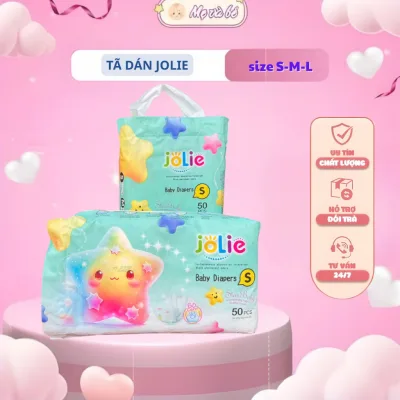 Bỉm dán/Tã dán JOLIE mỏng nhẹ, đủ size cho bé yêu S - M - L , tã bỉm Jolie