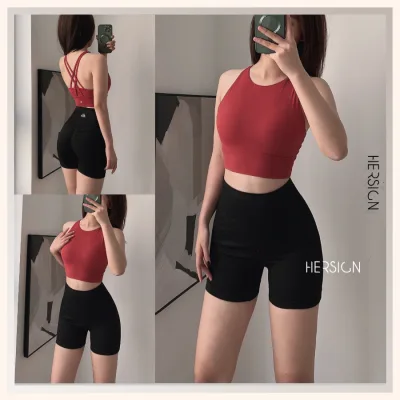 Set đồ tập gym nữ ngắn Đồ tập yoga áo bra quần short HERSIGN-SMIXB21N12