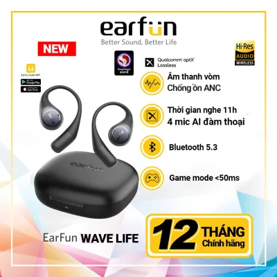 Earfun Openjump Open-Ear Headphones with Hires Sound, 11-Hour Listening Time, App Connection