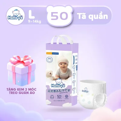 Bỉm Hello ya sơ sinh Tã/Bỉm Quần Cao Cấp Chống Tràn tã quần full size NB-XXXL bỉm 50 miếng