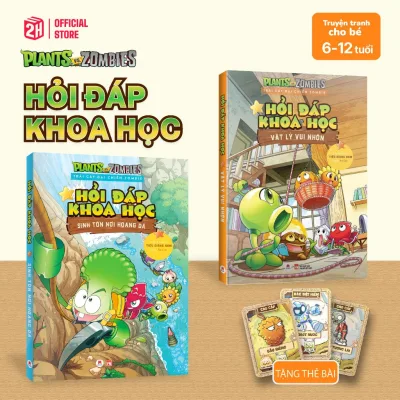 Sách Plants vs Zombies Hỏi đáp khoa học nhiều chủ đề, truyện tranh cho bé từ 6-12 tuổi, PvZ