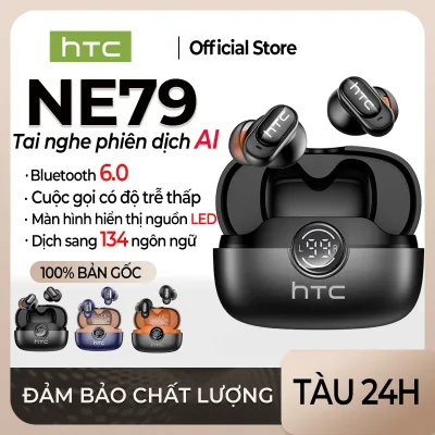 HTC NE79 Tai Nghe Phiên Dịch AI Tai nghe Bluetooth 6.0 Hỗ trợ dịch 134 ngôn ngữ HiFi HD Chống ồn Kết nối nhanh Có micro Hỗ trợ ASMR Hỗ trợ Android và iOS
