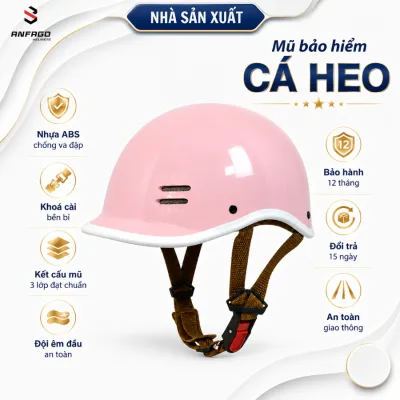 Mũ bảo hiểm Cá Heo Nhiều Màu, Chuẩn Form Cá Tính, Bảo Hành 12 Tháng - ANFAGO Helmet