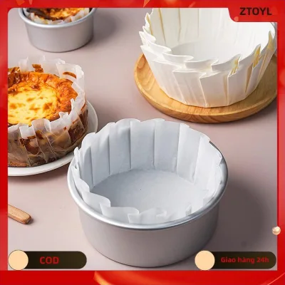 ZTOYL / Giao hàng nhanh Basque Cheesecake dầu Khay giấy có thể gập lại khuôn bánh dùng một lần phát hành Mousse bánh Giấy nướng dầu bằng chứng cạnh giấy