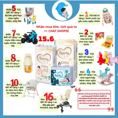 Tã/bỉm quần dán Gooby Extra/Premium đủ size M58/L52/XL50/XXL46 chống tràn hiệu quả cho bé từ 6kg - 24kg MECAHEO