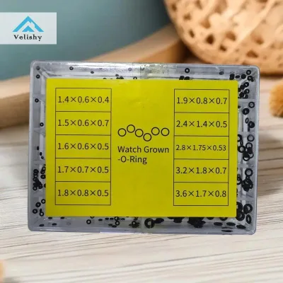 Velishy 1 Bộ Đồng Hồ Vương Miện Miếng Đệm Đồng Hồ Dụng Cụ Sửa Chữa Cao Su Máy Giặt Chữ O Đồng Hồ Vương Miện Đồng Hồ Chống Thấm Nước Con Dấu Công Cụ Đồng Hồ
