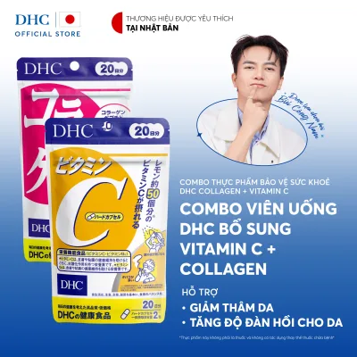 Combo of Health-Protecting Foods Dhc Collagen (New) + Vitamin C (20 Days) - Collagen + Vitamin C Support Pills