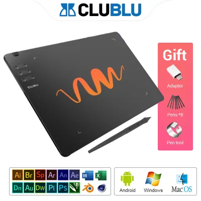 CLUBLU- Bảng Vẽ Điện Tử Laptop Bảng Vẽ Với Bút Mức Độ Áp Lực Hỗ Trợ OSU Vẽ Dạy Trực Tuyến AndroidPC