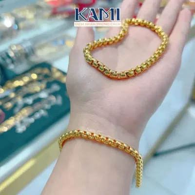 Lắc tay công khoá tròn Kami đủ size em bé nam nữ KAMI trang sức sỉ LCT6