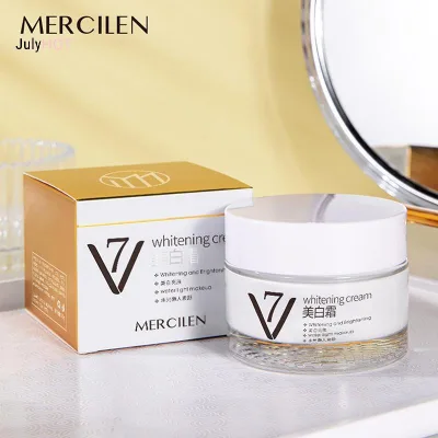 JULYHOT MERCILEN V7 Làm Trắng Da Tự Nhiên Kem Dưỡng Ẩm Đế Lười Làm Sáng Da Trẻ Hóa Da Co Giãn Chăm Sóc Da Mặt Làm Đẹp Cho Nữ Massivedeals