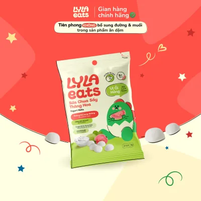 Sữa Chua Sấy Lạnh Cho Bé từ 8 Tháng Lyla Eats Sữa Chua Trái Cây Ăn Dặm Cho Bé - Vị Ổi Hồng 8g