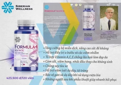 Thực phẩm bảo vệ sức khỏe Formula 4 N.V.M.N - bổ sung các vitamin A E và C hỗ trợ tăng cường sức đề kháng ...