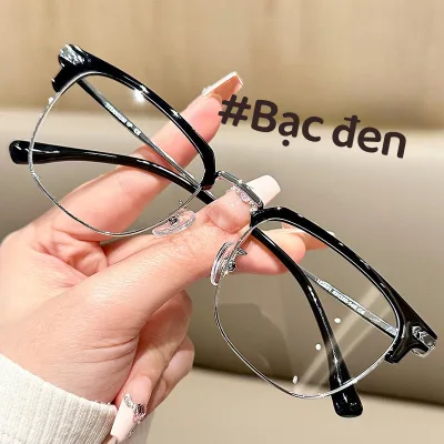 Kính cận thị thời trang -0.5 -1.0 -1.5 -2.0 -2.5 -3.0 -3.5 -4.0 -4.5 -5.0 -5.5 -6.0 độ dành cho nam và nữ với tròng kính có thể tháo rời kính chống ánh sáng xanh 1731