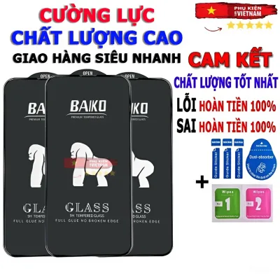 Kính Cường lực iphone full màn dành cho iphone 6/ 7/ 8 / X/ XS/ 11/ 12/ 13/ 14/ 15/ 16/ 17 / Pro/ Promax/ Plus KK BAIKO