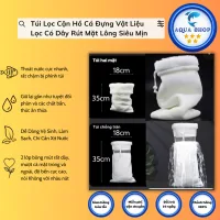 Túi Lọc Cặn Hồ Cá Đựng Vật Liệu Lọc Có Dây Rút Mặt Lông Siêu Mịn