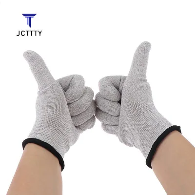 Ketchup Găng Tay Điện Cực Sợi Bạc 1 Cặp Miếng Lót Dẫn Điện Cho Massage Tay Trị Liệu TENS EMS Thiết Bị Sử Dụng Y Tế Đẹp