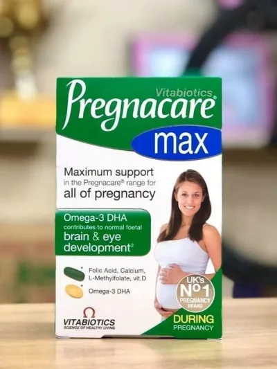 Vitamin tổng hợp Bầu Pregnacare Max hàng nhập khẩu chính hang- Hộp 84 viên - giúp bổ sung omega 3, DHA,sắt,canxi và các vitamin khoáng chất