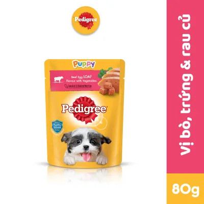 Pedigree ® Puppy Food in Beef, Egg and Vegetable Sauce 80g - 1 Pack