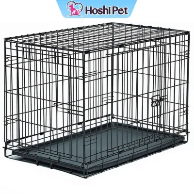 Chuồng Nuôi Thú Cưng Gấp Gọn Kèm Khay - Chuồng Chó Mèo Sơn Tĩnh Điện - Hoshi Pet CN01