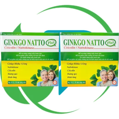 Combo of 2 Boxes of Ginkgo Natto Plus Yellow - Rostex - Vinaphar - Restorative Vitamins - Multivitamins