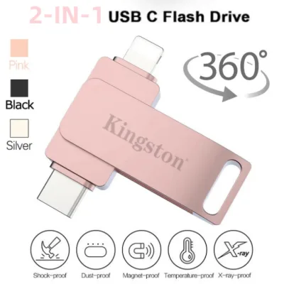 Ổ đĩa Flash 2 trong 1 Otg Pendrive 2TB Type C 1TB Usb Pendrive cho iPhone Storage Pendrive