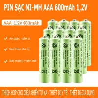 Pin tiểu AAA sạc lại Ni-Mh/Ni-Cd 600mAh dành cho điều khiển, thiết bị y tế, thiết bị gia dụng, phụ kiện (Mua lẻ hoặc vỉ)