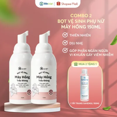 Combo 2 Dung Dịch Vệ Sinh Phụ Nữ Mây Hồng 150ml Cỏ Mềm Dạng Bọt Chiết Xuất Trầu Không Lô Hội