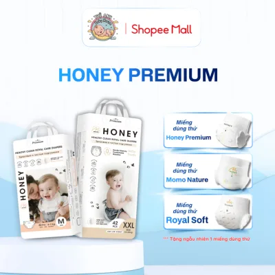 Tã Bỉm Dán/Quần Honey Premium Tơ Tằm Siêu Mềm Mịn Và Thấm Hút, Thoáng Khí Đủ Size Cho Bé