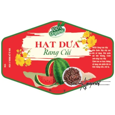 100 Nhãn Dán, Tem Dán Hạt Dưa chủ đề Tết - Bánh Kẹo - Ăn Vặt - Mứt Tết thiết kế độc quyền bởi khonggianinan