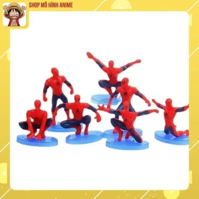 Mô Hình Người Nhện, Bộ 7 Mô Hình Spider Man Các Tư Thế, Decor Trang Trí, Bộ Sưu Tập Nhân Vật Marvel