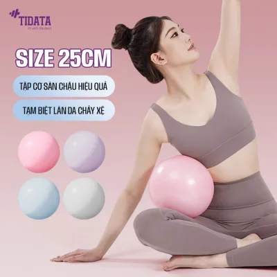 Bóng tập Yoga Pilates size 25cm TIDATA, bóng tập cơ sàn chậu tại nhà giúp phục hồi sau sinh BONG07L
