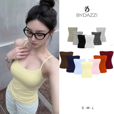 Áo hai dây nữ basic ôm dáng chất thun cotton mịn tôn dáng DAZZI Women A057