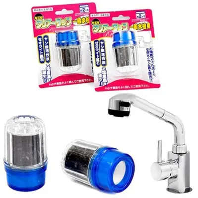 Set of 2 Cheap Japanese Technology Faucet Water Filters, Water Filter Attached to Kitchen Faucet, Helps Remove Impurities, Cleaner Water, Safer