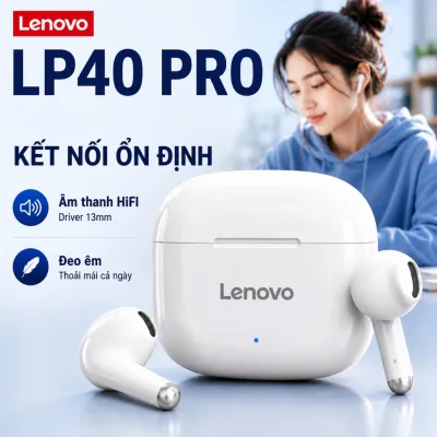 Lenovo LP40 Pro Tai Nghe Bluetooth Không Dây - Đeo Êm, Gọi Điện Rõ, Pin Dùng Lâu Cho Học Tập & Làm Việc