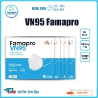 Khẩu trang VN95 chính hãng Famapro-Nam Anh,thiết kế 4 lớp kháng khuẩn,chống nắng,tia uv,tương đương N95.