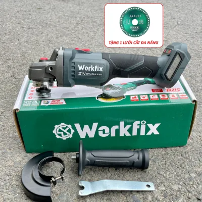 Máy Mài Pin WORKFIX WF-AG100PRO, Không Chổi Than, Công Tắc Lưng, 3 Tốc Độ, 4 tính năng Bảo Hành 6 Tháng