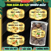 Tem Dán, Nhãn Dán Các Loại Hạt 🌈𝑭𝒓𝒆𝒆𝒔𝒉𝒊𝒑 Tem Nhãn Bánh Kẹo - Ăn Vặt - Mứt - Nhãn Dán Hạt Mắc Ca, Hạt Điều, Khô Bò