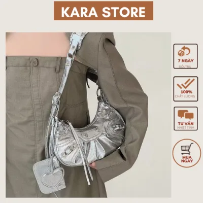 Túi xách nữ đeo vai kẹp nách đính đinh tán (Kèm Gương + Túi Nhỏ có Sẵn) thời trang Hàn Quốc TC082