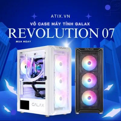Pc Revolution 07 Computer Case with 4 Mid Tower Galax Led Fans [12 Months Warranty]
