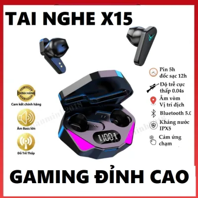 Tai nghe Bluetooth không dây X15 , M10 , M19 Bluetooth 5.0 Cảm ứng vân tay, âm thanh cực chuẩn, màu sắc tươi trẻ , mẫu mới Gaming