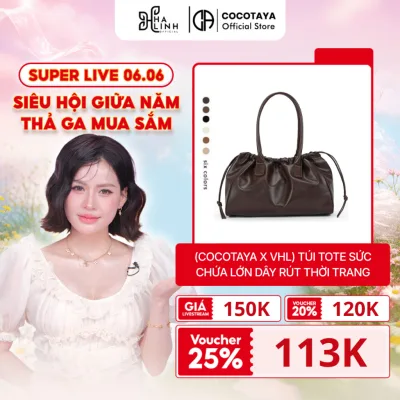 Túi xách sức chứa lớn dây rút thời trang Túi đeo nách